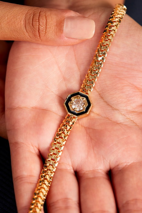 Heliophilia Silver Pulsera de Metal Dorado CBL9933
